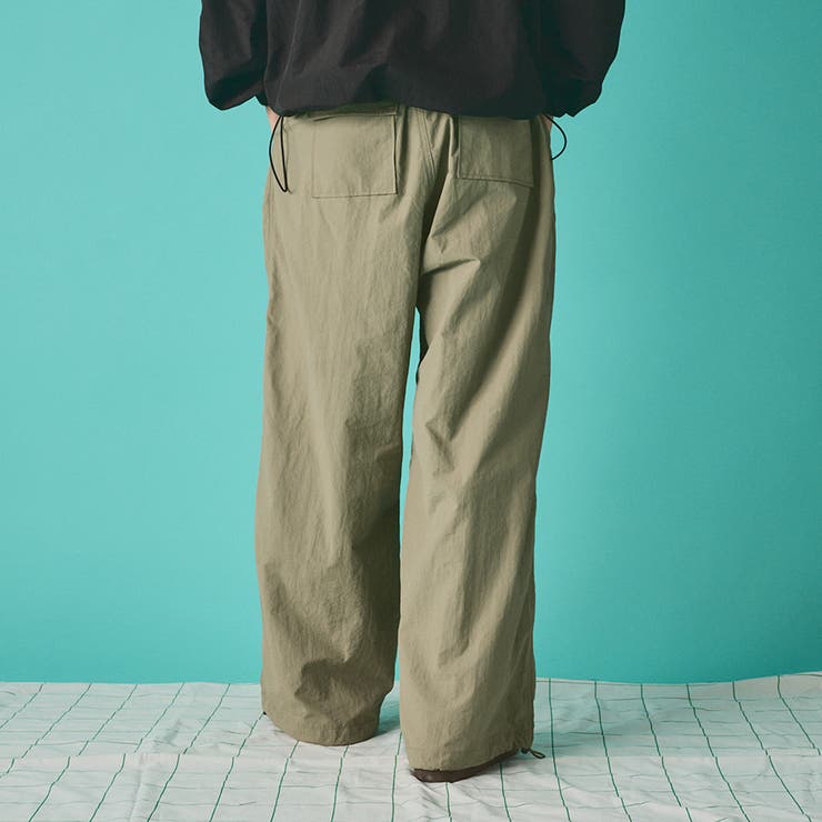 HEEM　ワイドナイロンパンツ　XL セール】NYLON WIDE CARGO PANTS / ナイロンワイドカーゴパンツ