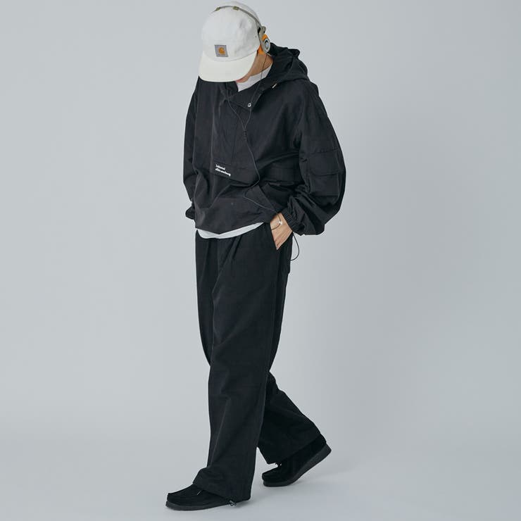 Adoon plain】リップストップドロストワイドパンツ[品番