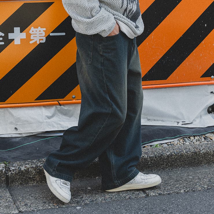 ストリート オーバーサイズ メンズ ズボン デニムパンツ ワンフォークロージング 1111clothing ◇バルーンカーゴ ライン