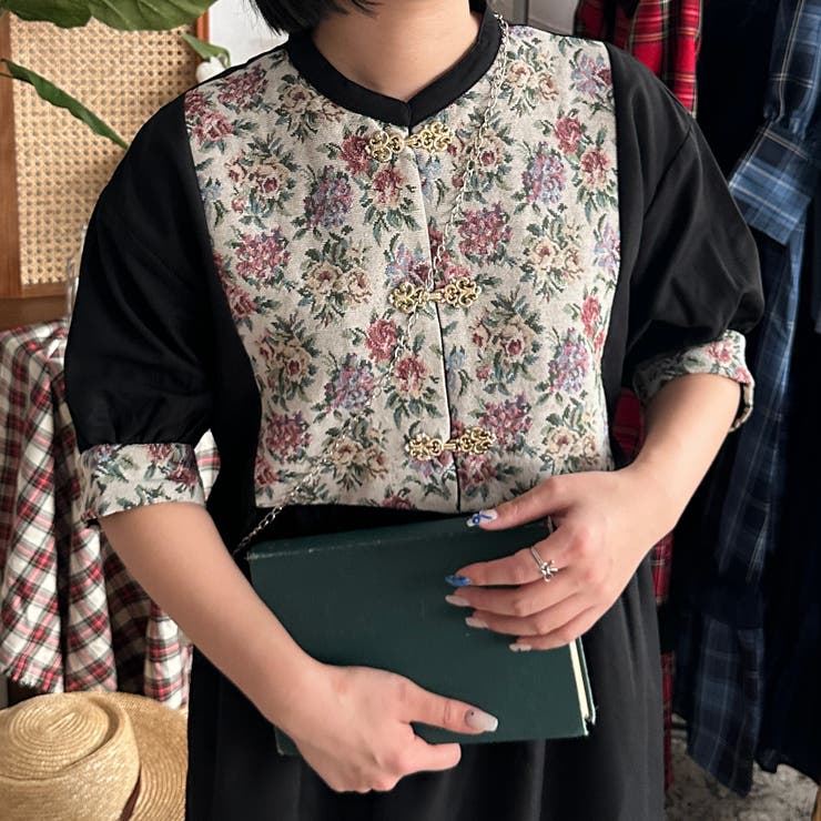 kutir】S/S ゴブランレトロチャイナワンピース[品番