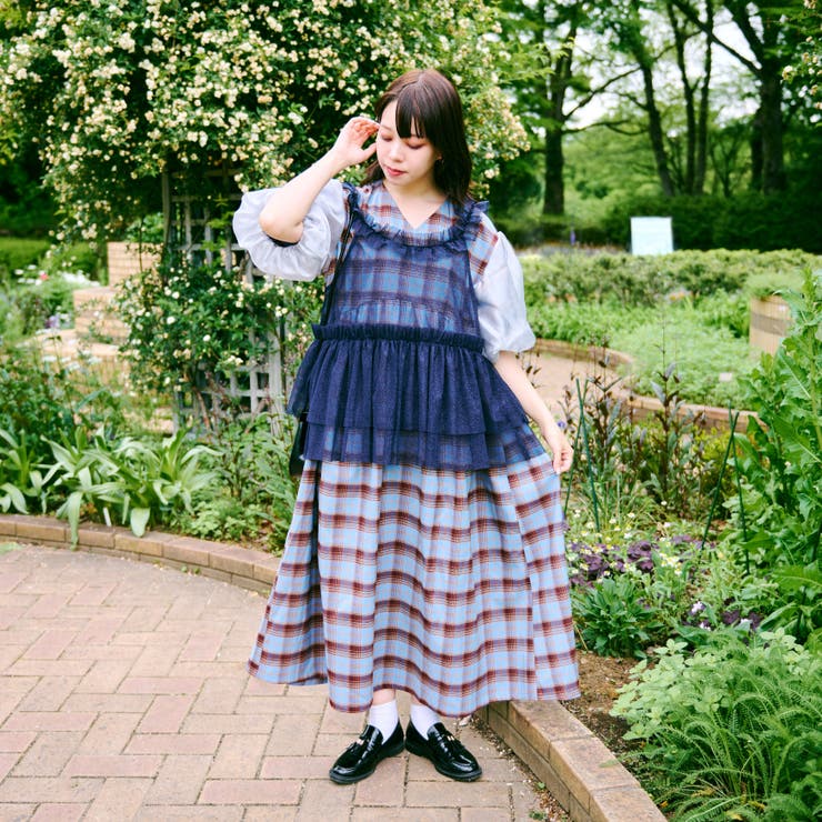JUDY ワンピース FINAL-SALE 小花柄 ノースリーブロング丈ワンピース TINA：JOJUN