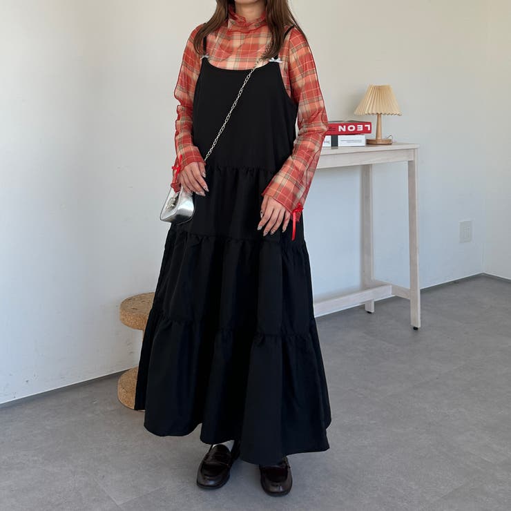 kutir】A/W アソートリボンティアードキャミワンピース[品番