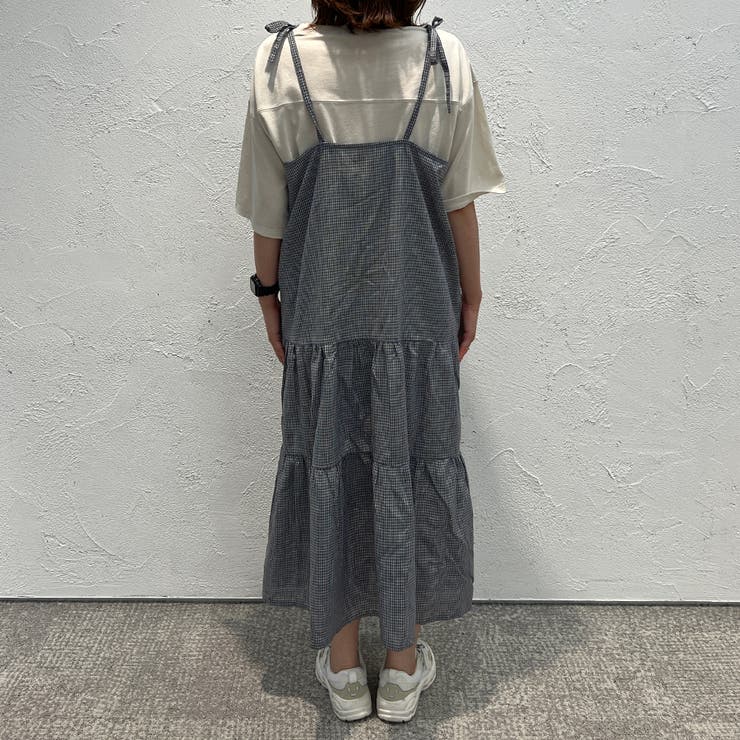 ⚫️ anpin品 kutir】チェックティアードキャミワンピース[品番：KTRW0024565
