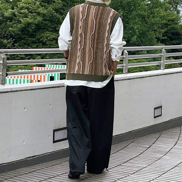 kutir】クラシック柄ニットベスト[品番：KTRW0024669]｜kutir