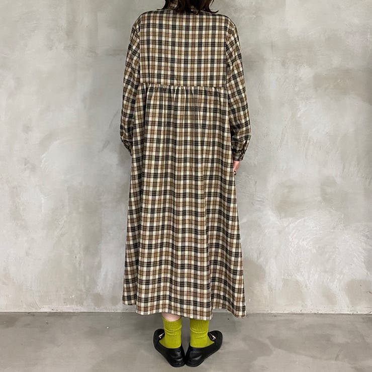 kutir】【クティールとレトロ】ボウタイチェックワンピース[品番：KTRW0024812]｜kutir（クティール）のレディースファッション通販｜SHOPLIST（ショップリスト）