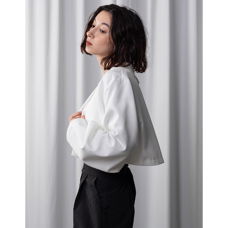 Adoon plain Ladies】2wayスリーブショートジャケット[品番