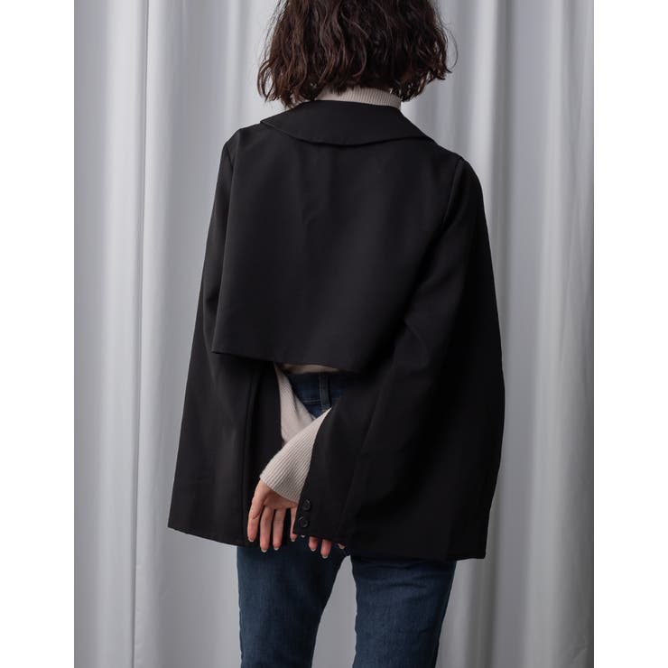 Adoon plain Ladies】2wayスリーブショートジャケット[品番