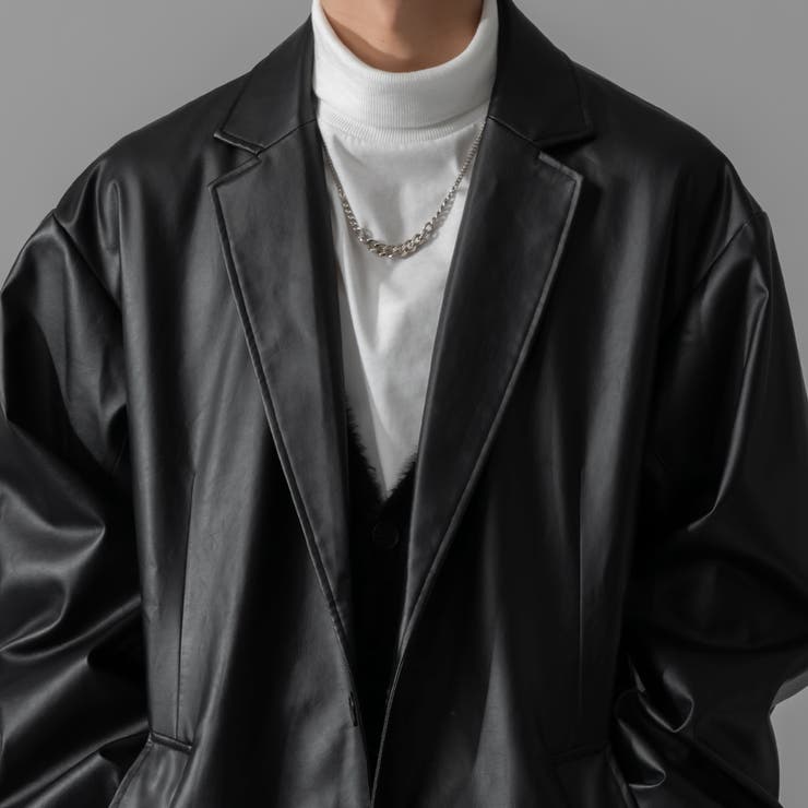 美品 Adoon Plain アドーンプレーン フェイクレザー ロング コート Adoon plain】フェイクレザーロングコート[品番：KTRW0025279