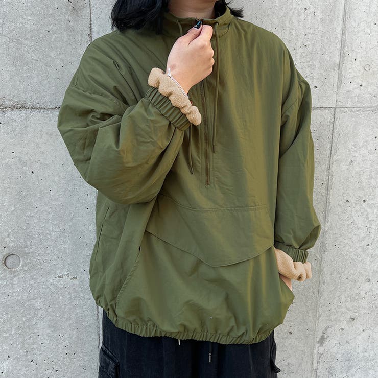 ポリエステル45％【新品】オフホワイト ZIP ANORAK