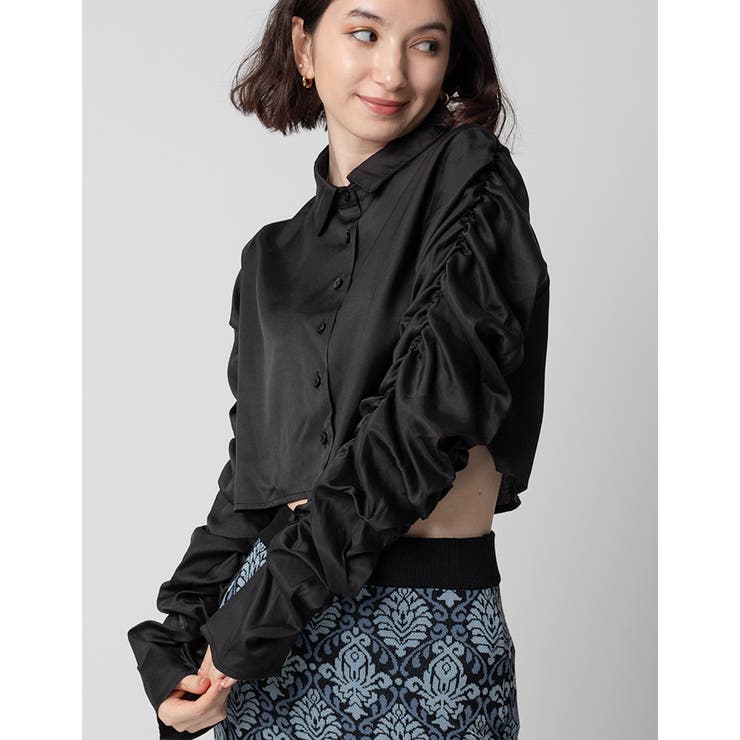 Adoon plain Ladies】袖コンシャスブラウス[品番：KTRW0025436