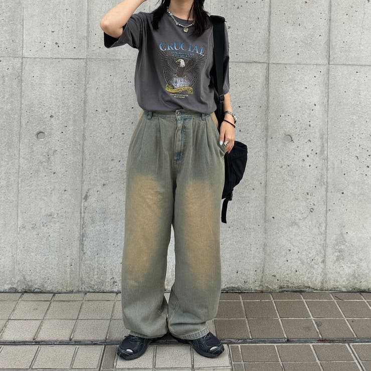 lelill レリル タックワイドデニム