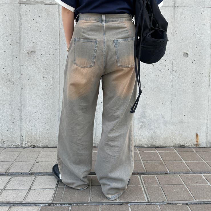 kutir】【XS~Lサイズあり】タックワイドデニムパンツ[品番