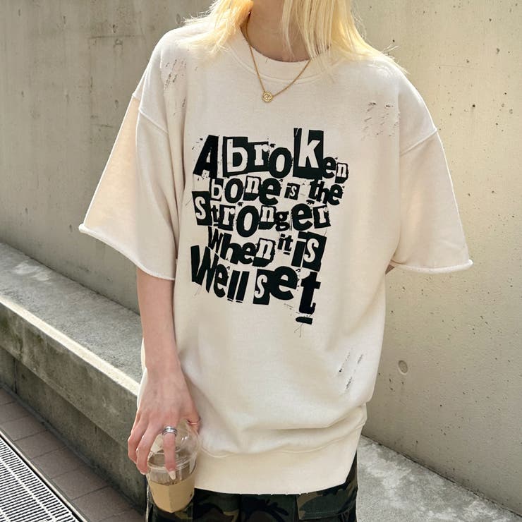 sedacle】ルーズシルエットダメージTシャツ[品番：KTRW0026209