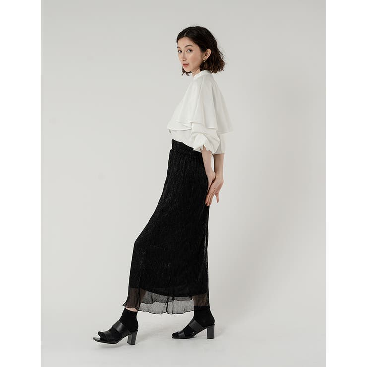 Adoon plain Ladies】ラメプリーツスカート[品番:KTRW0026229 Adoon plain Ladies】ラメプリーツスカート[品番:KTRW0026229