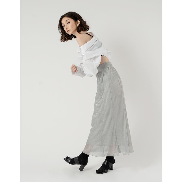Adoon plain Ladies】ラメプリーツスカート[品番：KTRW0026229