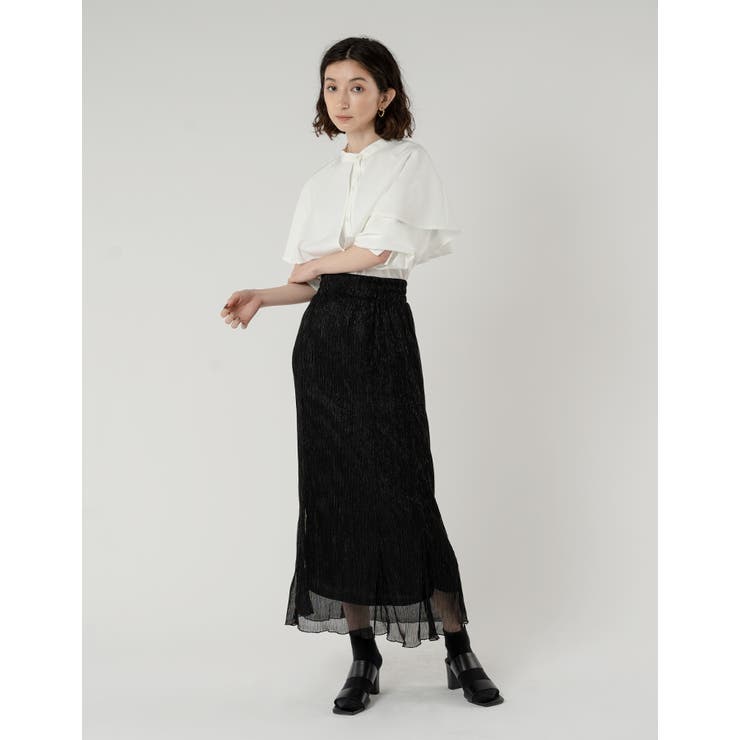 Adoon plain Ladies】ラメプリーツスカート[品番：KTRW0026229