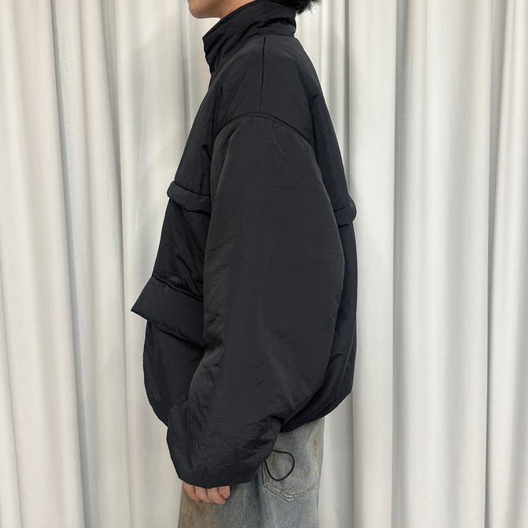 新品 kutir アソートポケットパディングブルゾン ブラック アウター ダウン kutir】【2サイズ展開】アソートポケットパディングブルゾン