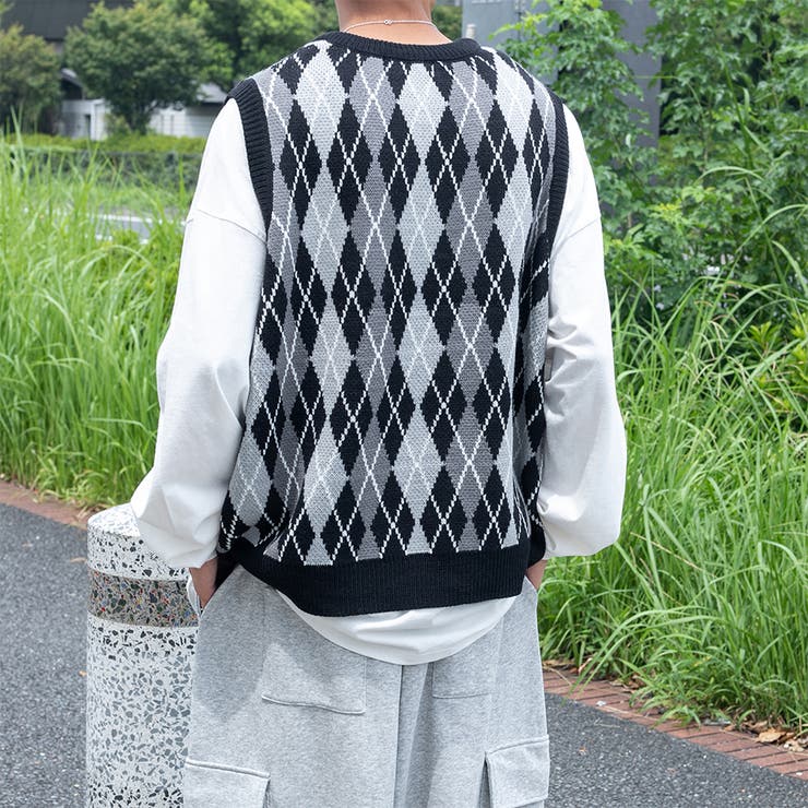 【kutir】【SHOPLIST限定】アーガイル柄ニットベスト[品番：KTRW0021267]｜kutir（クティール）のメンズファッション通販｜SHOPLIST（ショップリスト）