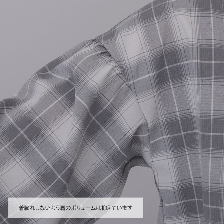 開襟ショート丈チェックシャツ[品番：KTRW0021349]｜kutir