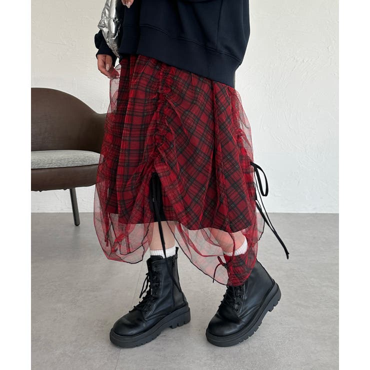 【メーカー直売】の商品をすべて kutir】アソートドロストチュールスカート[品番：KTRW0031282 トップス