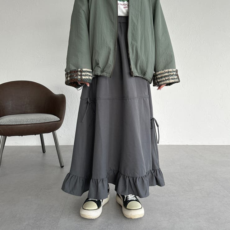 kutir】【2サイズ展開】アソートダブルリボンフリルスカート