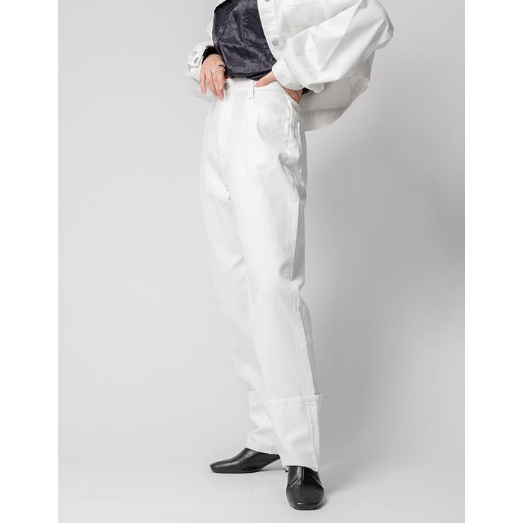 Adoon plain Ladies】ロールアップデニム[品番：KTRW0023433