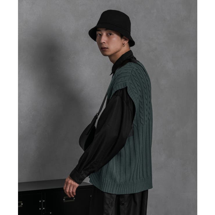 【Adoon  plain】アシンメトリーニットベスト[品番：KTRW0023657]｜kutir（クティール）のメンズファッション通販｜SHOPLIST（ショップリスト）