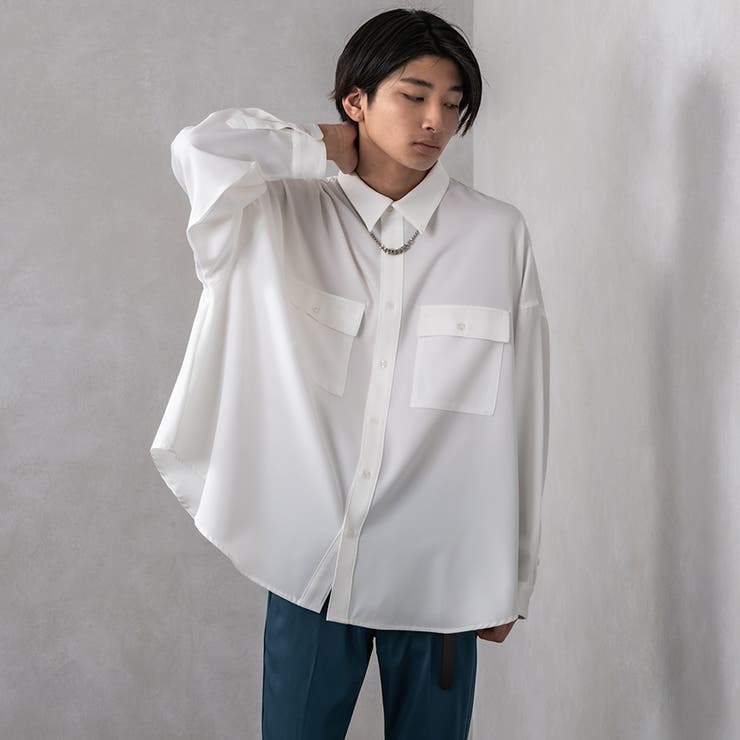 【Adoon plain】ポケットデザインシャツ