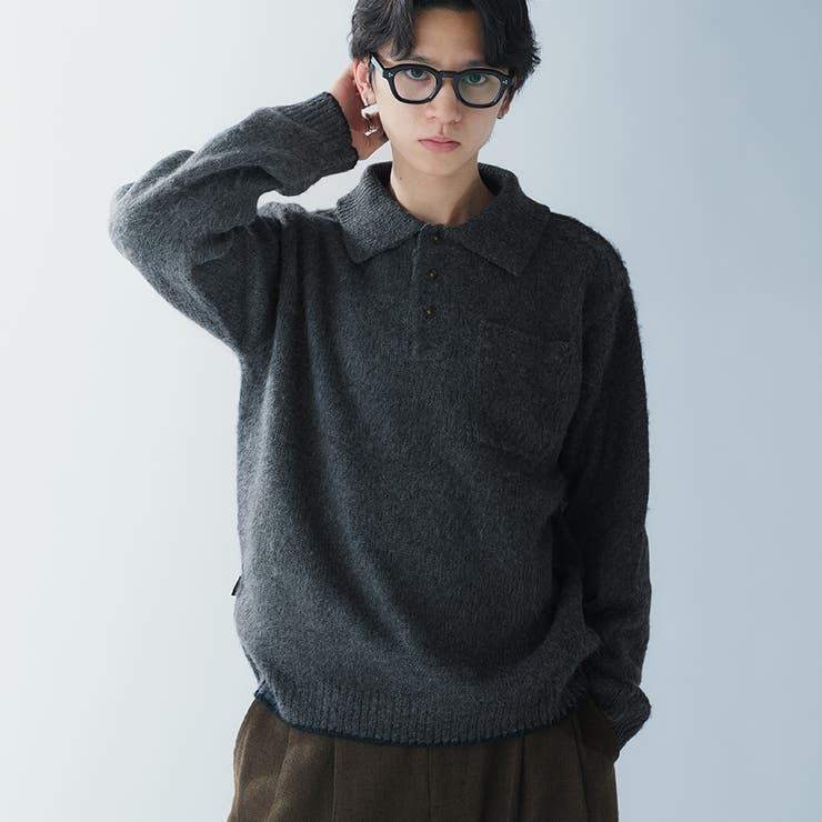 SHAGGY KNIT POLO[品番：KTRW0031821]｜kutir（クティール）のメンズファッション通販｜SHOPLIST（ショップリスト）