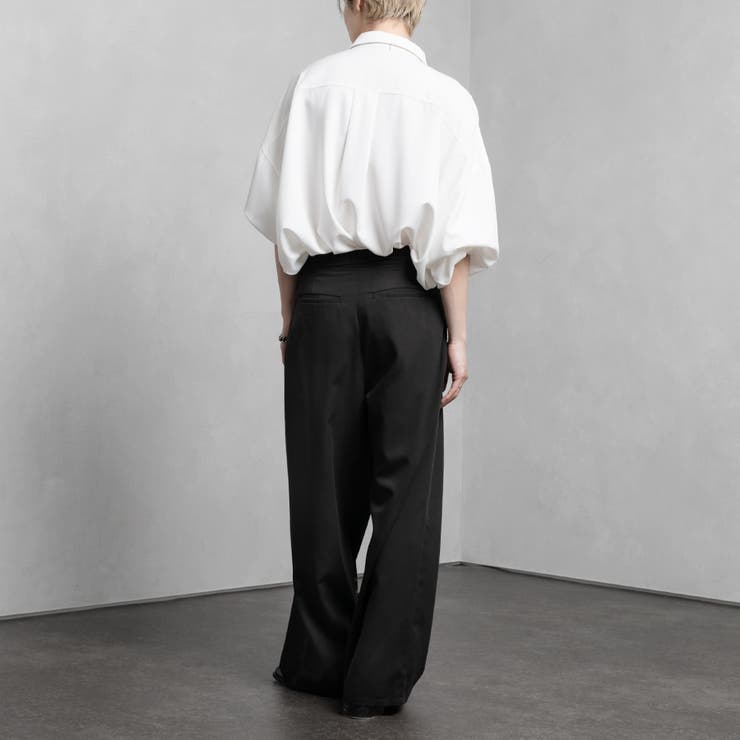 Adoon plain】アシンメトリーワイドパンツ[品番：KTRW0023823
