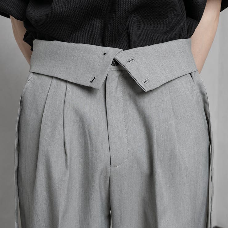 Adoon plain】ベルト付きセンタープレスパンツ[品番