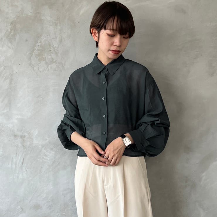 【kutir】ショートシアーシャツ[品番：KTRW0024063]｜kutir（クティール）のレディースファッション通販｜SHOPLIST（ショップリスト）