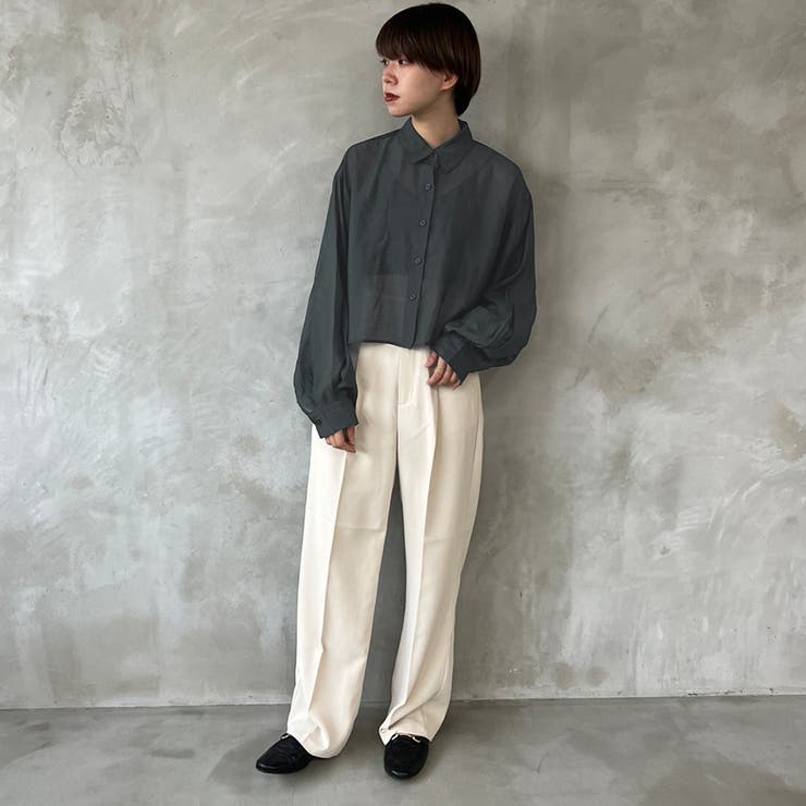 【kutir】ショートシアーシャツ[品番：KTRW0024063]｜kutir（クティール）のレディースファッション通販｜SHOPLIST（ショップリスト）