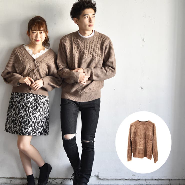 リンクコーデ専門ブランド ペアペア ランダムケーブルクルーネックニットpo 品番 Ktrw Pairpair Men ペアペア の メンズファッション通販 Shoplist ショップリスト