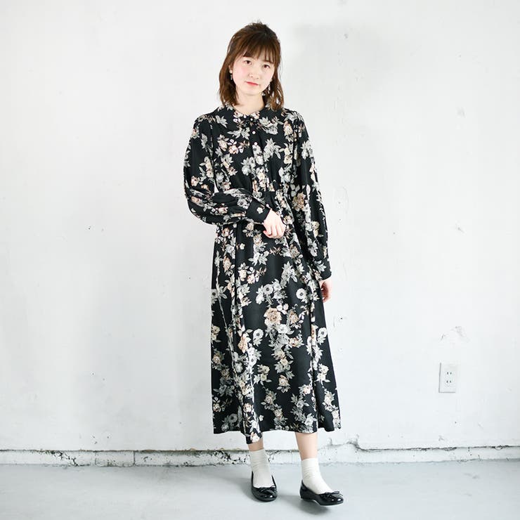リンクコーデ専門ブランド/ペアペア】衿付き花柄パール釦ワンピース [品番：KTRW0000906]｜sedacle（セダクル）のレディースファッション通販｜SHOPLIST（ショップリスト）