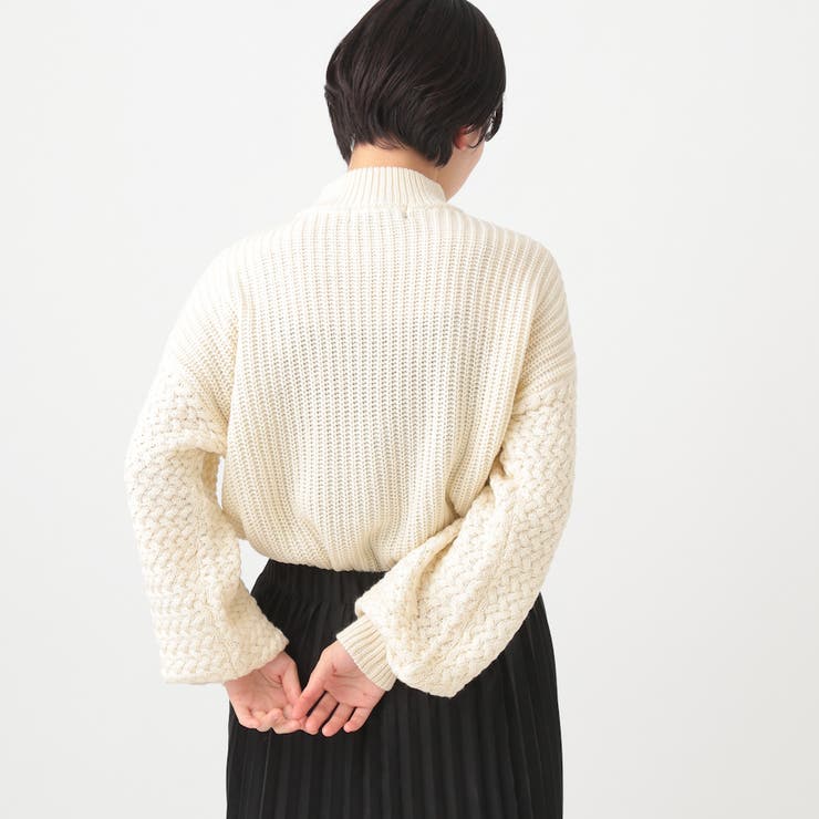 フラワー刺繍ニットプルオーバー・全2色 | レディース