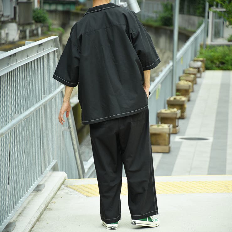 kutir】ステッチワイドパンツ【セットアップ着用可】[品番 kutir】ステッチワイドパンツ【セットアップ着用可】[品番