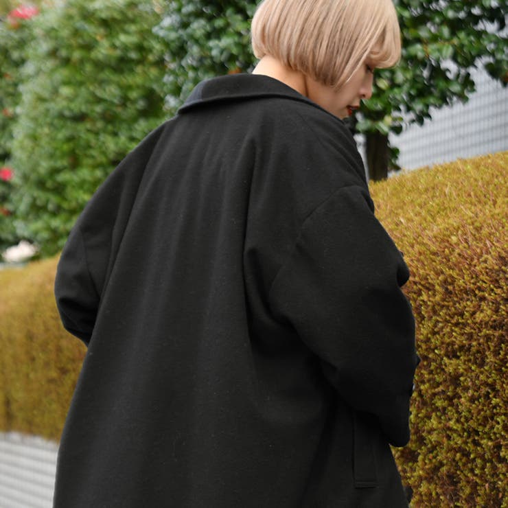 kutir】【低身長向けSサイズあり】ビッグステンカラーコート