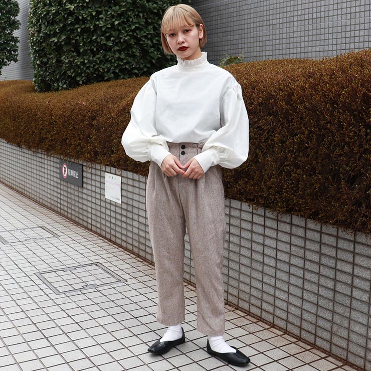 kutir】フリルハイネックブラウス[品番：KTRW0017834]｜kutir