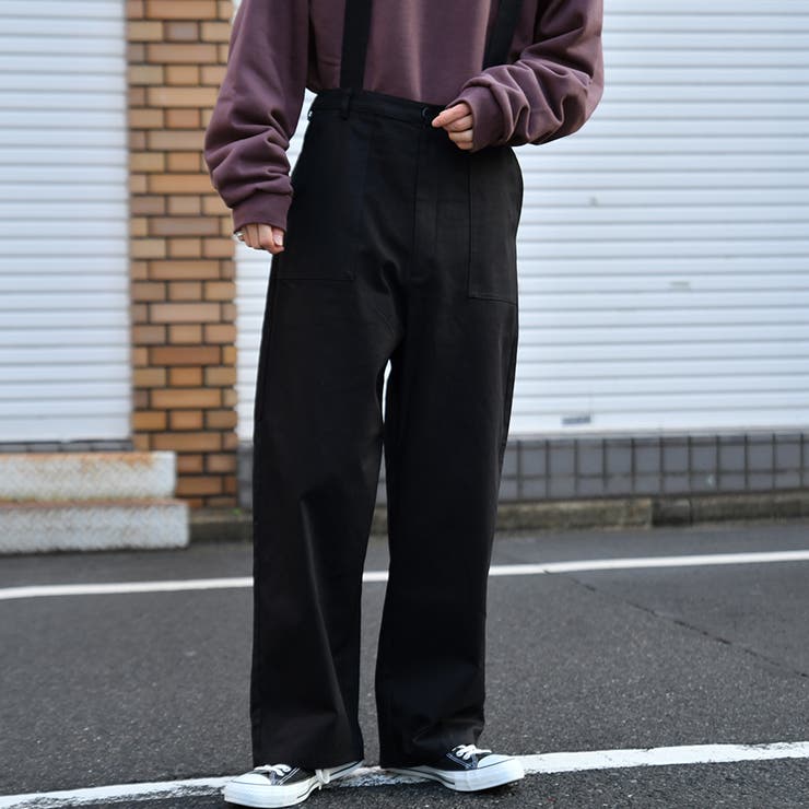 kutir】サスペンダー付きワイドパンツ[品番:KTRW0017839 kutir】サスペンダー付きワイドパンツ[品番:KTRW0017839