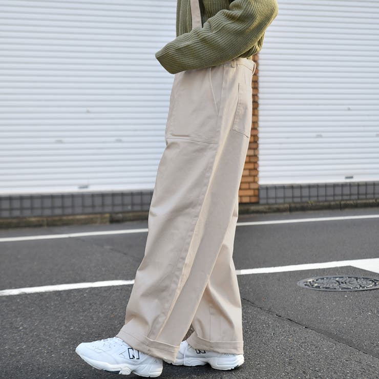 kutir】サスペンダー付きワイドパンツ[品番:KTRW0017839 kutir】サスペンダー付きワイドパンツ[品番:KTRW0017839