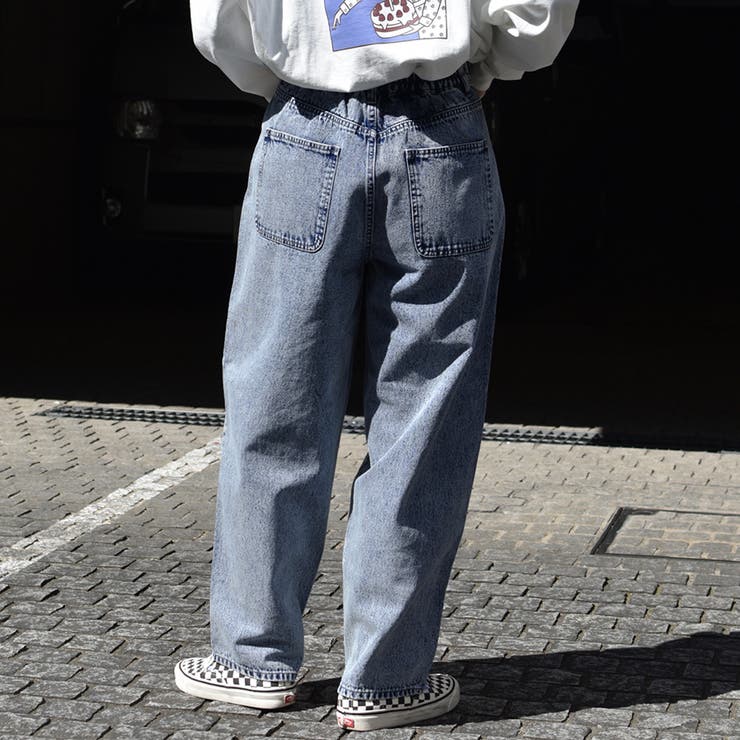kutir】【低身長向けSサイズあり】タックバルーンデニムパンツ kutir】【低身長向けSサイズあり】タックバルーンデニムパンツ