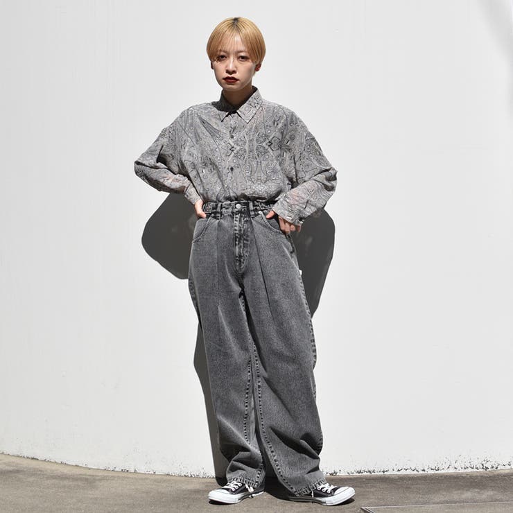kutir】【低身長向けSサイズあり】タックバルーンデニムパンツ