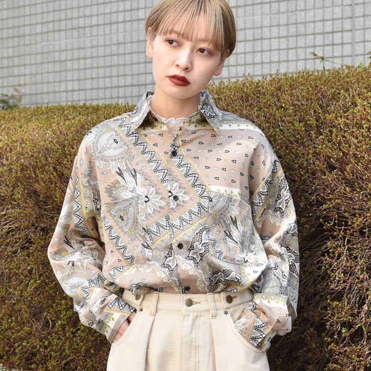 【kutir】柄シャツ[品番：KTRW0018236]｜kutir（クティール）のレディースファッション通販｜SHOPLIST（ショップリスト）