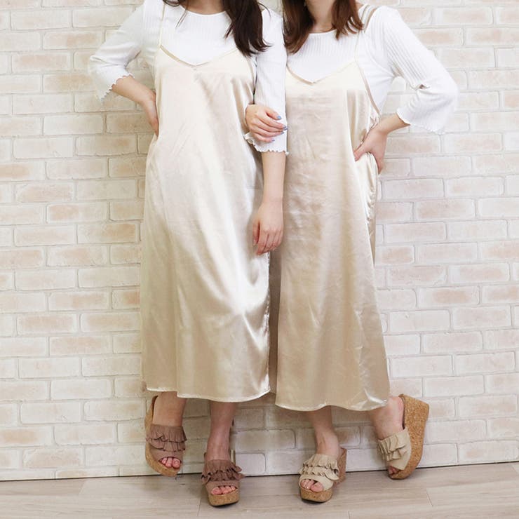 サテンキャミワンピース リブ Tシャツセット 品番 Ktrw Pairpair Women ペアペア のレディースファッション通販 Shoplist ショップリスト