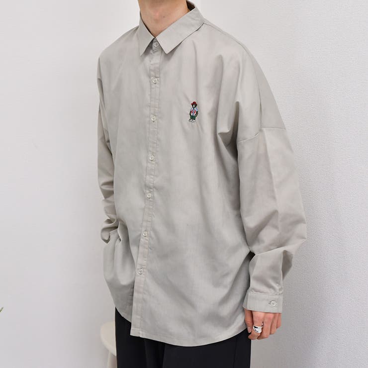 アンダーカバイズム  K4401-1 ワンポイント刺繍長袖シャツ  メンズ 3