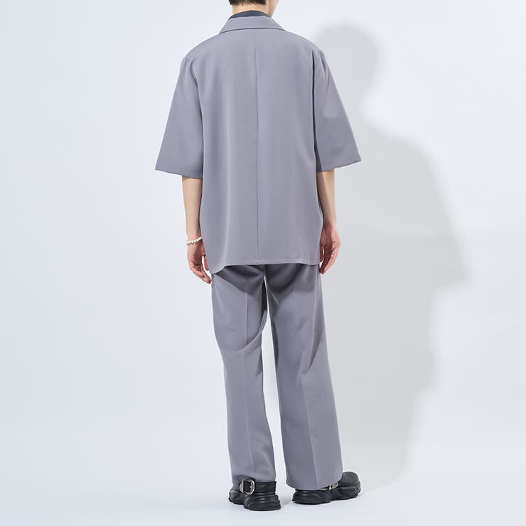 Adoon plain】半袖ダブルジャケット(セットアップ対応)[品番