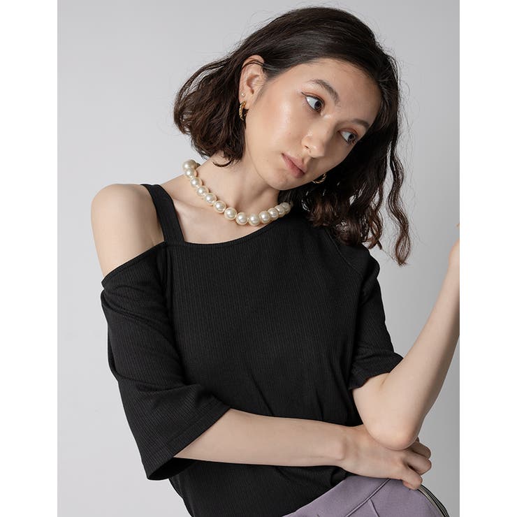 【Adoon plain  Ladies】ワンショルリブトップス[品番：KTRW0026369]｜kutir（クティール）のレディースファッション通販｜SHOPLIST（ショップリスト）