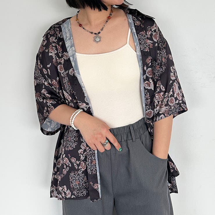 クティール 柄シャツ セット売り kutir レトロ kutir】レギュラーカラー柄シャツ[品番：KTRW0021282]｜kutir