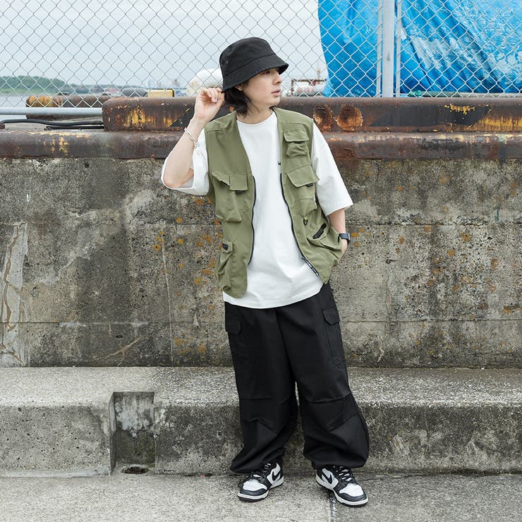 DRAW CORD DOUBLEZIP NYLON BEST/ドローコードダブルジップ